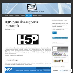 H5P, pour des supports interactifs