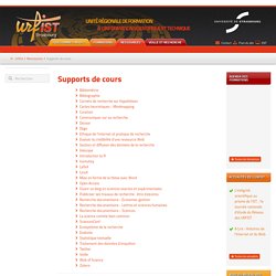 Supports de cours - Urfist - Université de Strasbourg