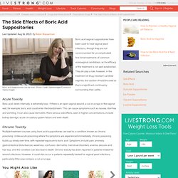 The Side Effects Of Boric Acid Suppositories