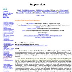 Suppression of cures