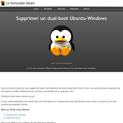 Supprimer un dual-boot Ubuntu / Windows — lehollandaisvolant.net