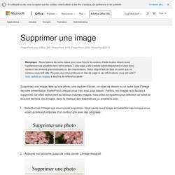 Supprimer une image - PowerPoint