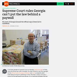 Supreme Court rules Georgia can’t put the law behind a paywall