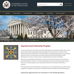 Supreme Court Intership Program