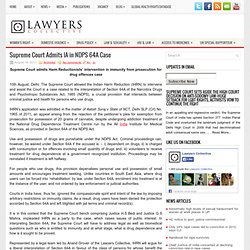 Supreme Court Admits IA in NDPS 64A Case