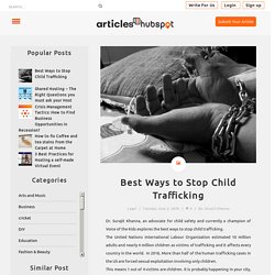 Best Ways to Stop Child Trafficking