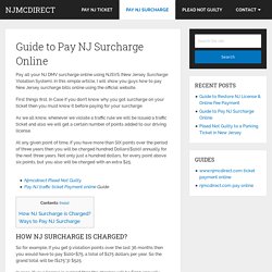 Pay NJ Surcharge Online At Www.njsurcharge.com