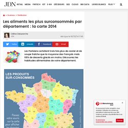 Les aliments les plus surconsommés par département : la carte 2014