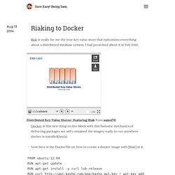 Riaking to Docker