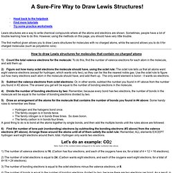 A Sure-Fire Way to Draw Lewis Structures!