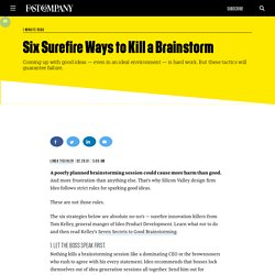 Six Surefire Ways to Kill a Brainstorm