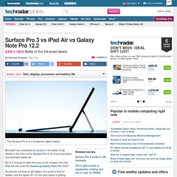 1/2, Surface Pro 3 vs iPad Air vs Galaxy Note Pro 12.2
