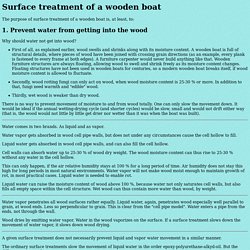 Surface treatment of a wooden boat