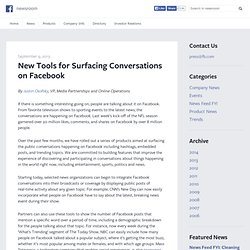 New Tools for Surfacing Conversations on Facebook