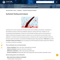 Surfactant Testing and Analysis