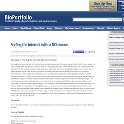 Surfing the internet with a BCI mouse.