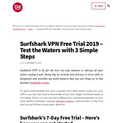 Surfshark VPN Free Trial 2019 - Test the Waters with 3 Simple Steps