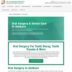 Oral Surgery Service Ashburn VA