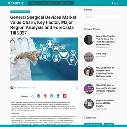General Surgical Devices Market Value Chain, Key Factor, Major Region Analysis and Forecasts Till 2027
