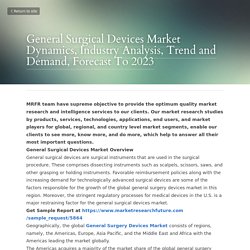 General Surgical Devices Market Dynamics, Industry Anal...
