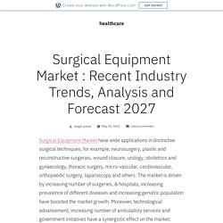 Surgical Equipment Market : Recent Industry Trends, Analysis and Forecast 2027 – healthcare
