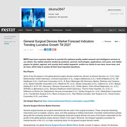 General Surgical Devices Market Forecast Indicators Trending Lucrative Growth Till 2027