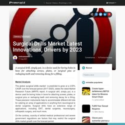 Surgical Drills Market Latest Innovations, Drivers by 2023