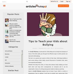 Tips to Teach your Kids about Bullying