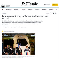 Le surprenant virage d’Emmanuel Macron sur le TGV