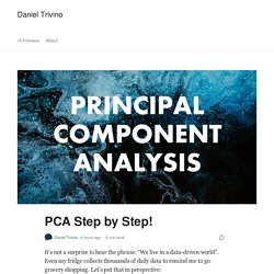 PCA Step by Step!. It’s not a surprise to hear the phrase…