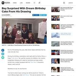 Boy Surprised With Dream Birthday Cake From His Drawing