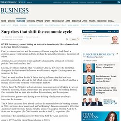 Surprises that shift the economic cycle