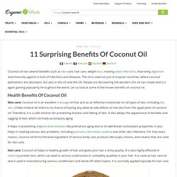 11 Surprising Benefits of Coconut Oil