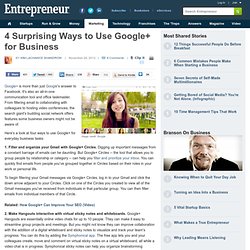 4 Surprising Ways to Use Google+ for Business