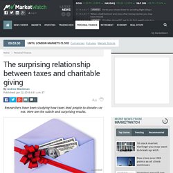 The surprising relationship between taxes and charitable giving