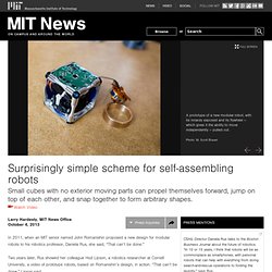 Surprisingly simple scheme for self-assembling robots
