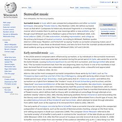 Surrealist music - Wikipedia, the free encyclopedia
