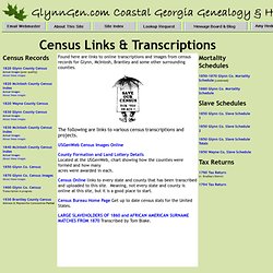 CENSUS LINKS Glynn & Surrounding Counties, Georgia