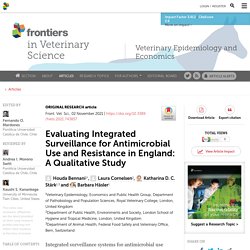 FRONT. VET. SCI. 02/11/21 Evaluating Integrated Surveillance for Antimicrobial Use and Resistance in England: A Qualitative Study