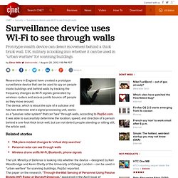 Surveillance device uses Wi-Fi to see through walls