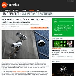 30,000 secret surveillance orders approved each year, judge estimates