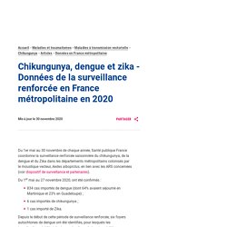 Chikungunya, dengue et zika - Données de la surveillance renforcée en France métropolitaine en 2019