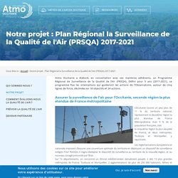Notre projet : Plan Régional la Surveillance de la Qualité de l'Air (PRSQA) 2017-2021