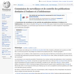 Commission de surveillance et de contrôle des publications destinées à l'enfance et à l'adolescence