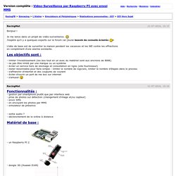 RacingFR > Video-Surveillance par Raspberry PI avec envoi MMS