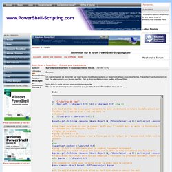 Re:Surveillance répertoire et sous repertoires + m - Bienvenue sur le forum PowerShell-Scripting.com