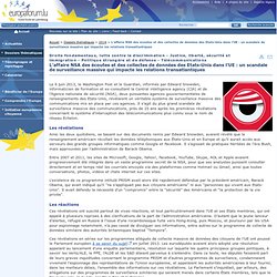 L’affaire NSA des écoutes et des collectes de données des Etats-Unis dans l’UE : un scandale de surveillance massive qui impacte les relations transatlantiques - Europaforum Luxembourg - 2014