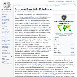 Mass surveillance in the United States