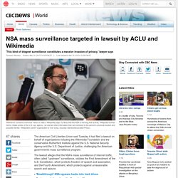 NSA mass surveillance targeted in lawsuit by ACLU and Wikimedia