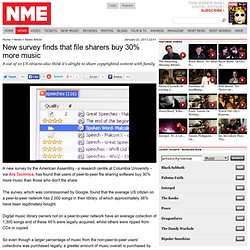 New survey finds that file sharers buy 30% more music